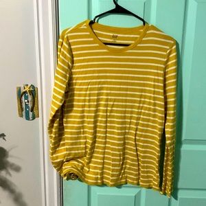 yellow stripe shirt long sleeve